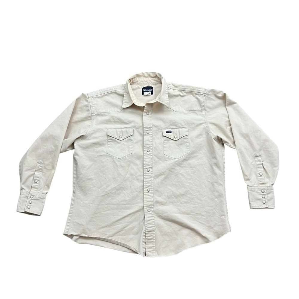 Vintage Wrangler brushpopper pearl snap western shirt men's XXL